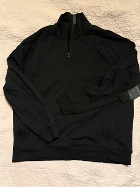 Fabletics Men's Black Half-Zip Pullover